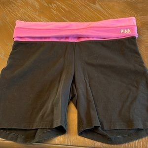 Pink Victoria Secret yoga shorts